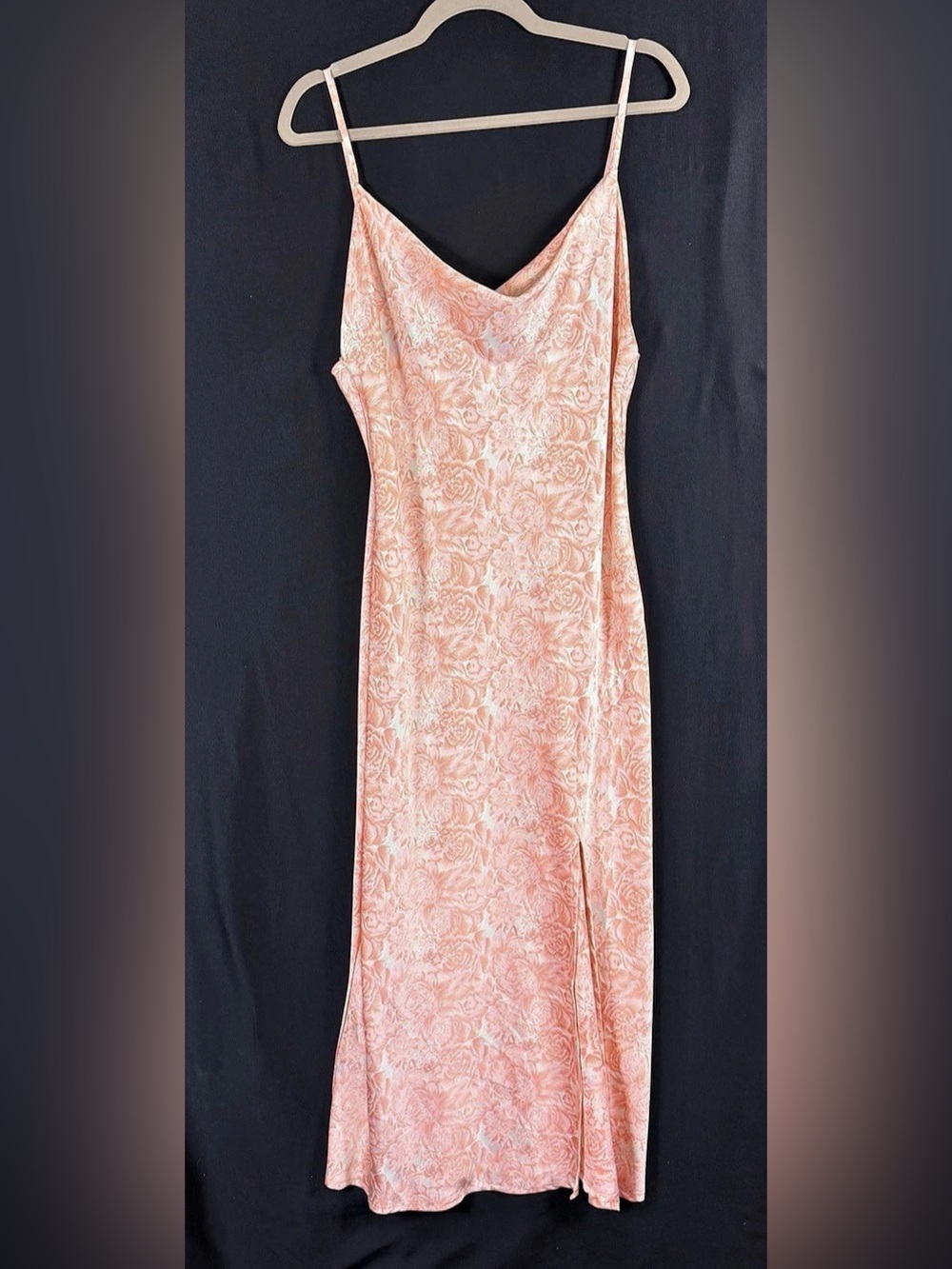 Paper Heart Floral Slip Dress in Pink & Icy Green Large Y2K Inspired
